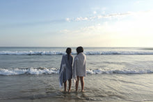 Load image into Gallery viewer, White Stripe Weave Towels