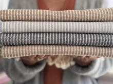 Load image into Gallery viewer, White Stripe Weave Towels