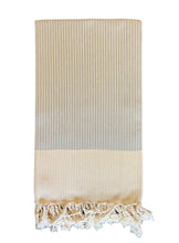 Load image into Gallery viewer, White Stripe Weave Towels