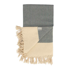 Load image into Gallery viewer, White Stripe Towel - Grey
