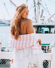 Load image into Gallery viewer, Turkish Towel (Peshtemal) Thick Striped Pink
