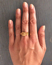 Load image into Gallery viewer, Gold Ring on Woman's Finger
